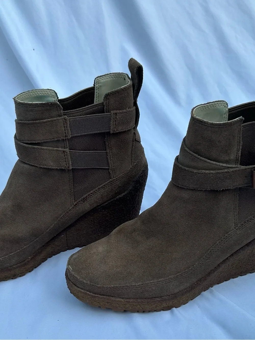 Merrell Fall Brown Suede Wedge Ankle Boots